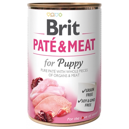 Picture of Brit Pate’ & Meaty Puppy Tin 400g Chicken & Turkey